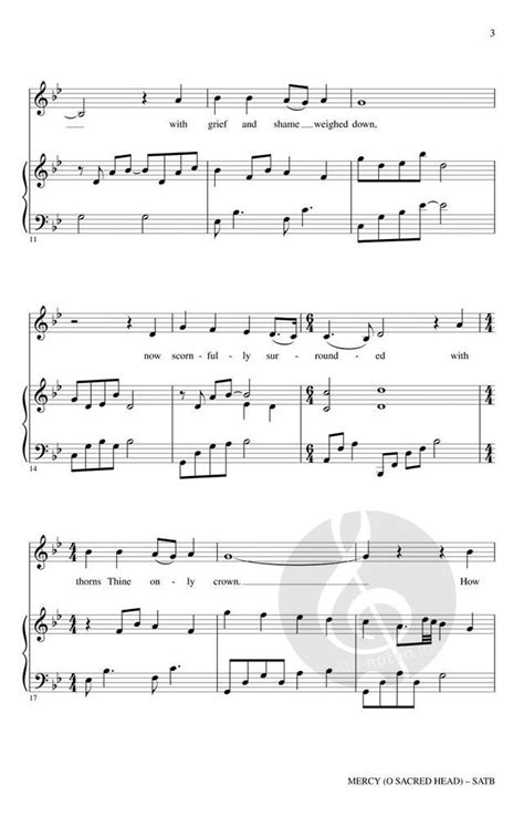 Mercy O Sacred Head Sheet Music For Mixed Choir