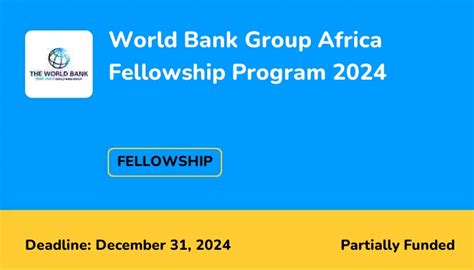 World Bank Group Africa Fellowship Program 2024 Scholarshiptab