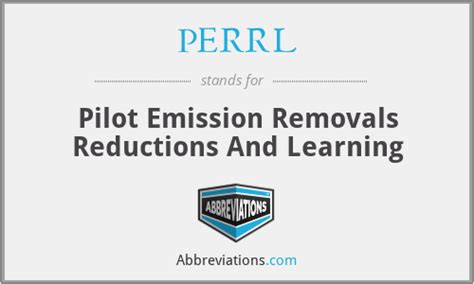 Perrl Pilot Emission Removals Reductions And Learning