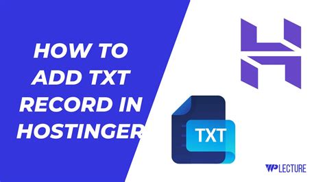 add txt record  hostinger    clicks