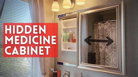 Covering Up An Old Bathroom Medicine Cabinet With A Sliding Mirror Youtube Hidden Medicine