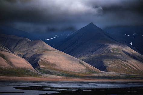 scenic mountain landscape  clouds  stock photo