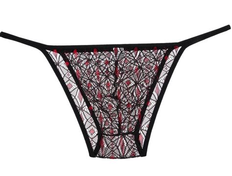 New Men S Lace Bikini Brief Underwear Pouch Briefs Diamond Jacquard