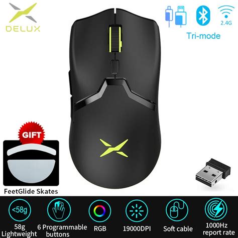 Delux Rat N Ptico Inal Mbrico M Pro Paw Para Juegos Perif Rico