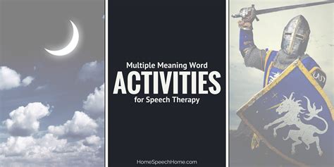 multiple meaning word activities  speech therapy