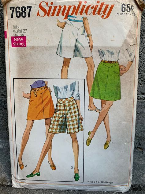 Sewing And Fiber Kits And How To 60s Vogue 6619 Pattern Misses Skirt Waist 26 Hip 36 Factory Folded