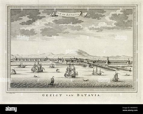 historical painting depicts  city  batavia modern day