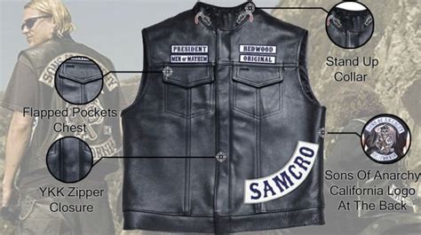 Sons of Anarchy Vest | Jax Teller SOA Leather Vest - Jackets Creator