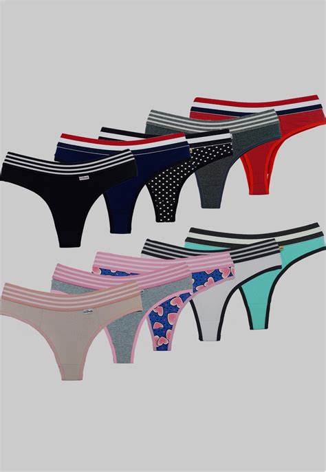 Kit Tangas Fio Dental Listras Algodão Lingerie Compre Agora Dafiti Brasil