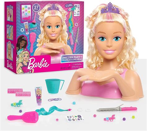 Barbie Unicorn Party 26 Piece Deluxe Styling Head Blonde Hair