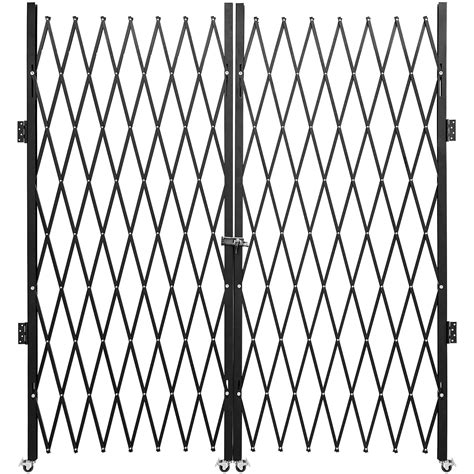 VEVOR Double Folding Security Gate, 87" H x 150" W Folding Door Gate