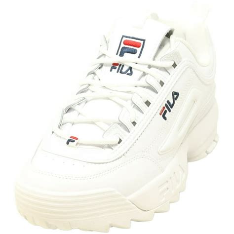 Fila Women S Disruptor Ii Premium White Navy Red Ankle High Sneaker 9 5m Walmart Ca