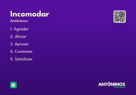 O Que Significa Incomodar - Incomodar - Significado e Sinônimo - escreva.ai