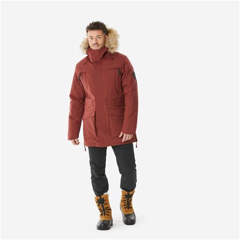 Wanderjacke Herren Parka bis -20 °C wasserdicht - NH900 braun QUECHUA