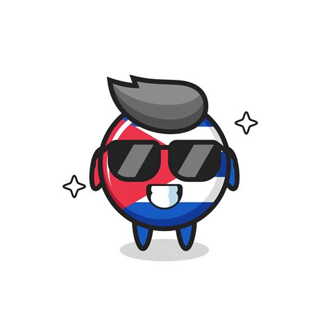 Cartoon mascot of cuba flag badge with cool gesture 3269029 Vector Art ...