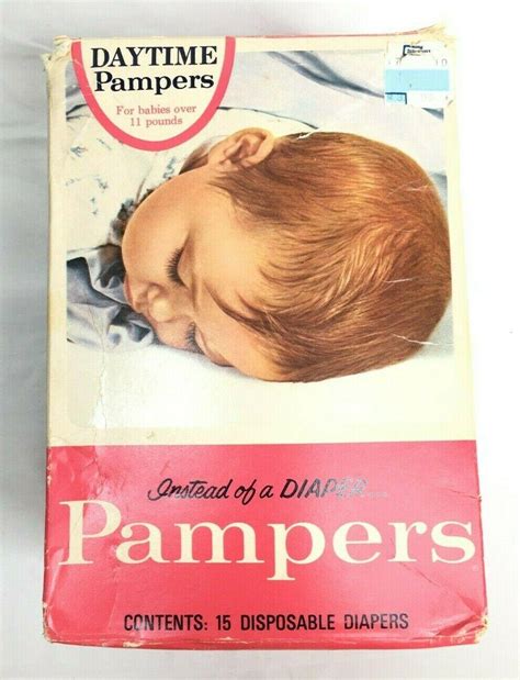 Rare Vintage 1970s Box of Pampers & 6 Disposable Diapers | #3822223280