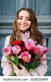 Lovely Cute Amazing Brunette Girl Standing Stock Photo 1020250849 Shutterstock