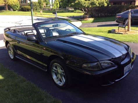 1998 Ford Mustang Gt Convertible Only 70 K Miles Black On Black