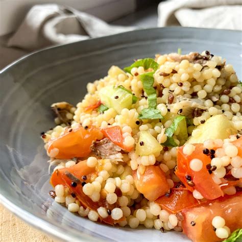 Salade de couscous perlé Fourneaux Et Fourchettes