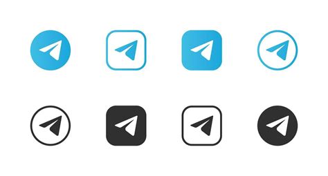 telegram logo icon set messaging app brand symbols vector