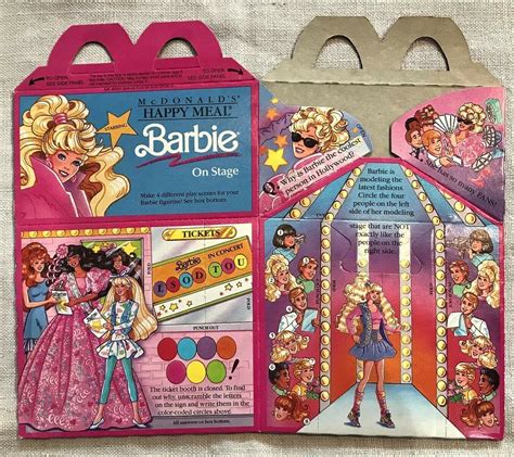 BARBIE COSTUME BALL ON Stage Vintage 1991 McDonald S Happy Meal Box 4