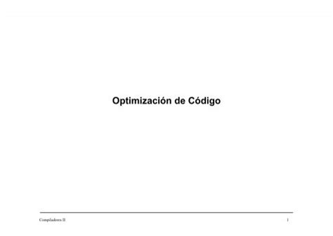 Optimizaci N De C Digo Pdf