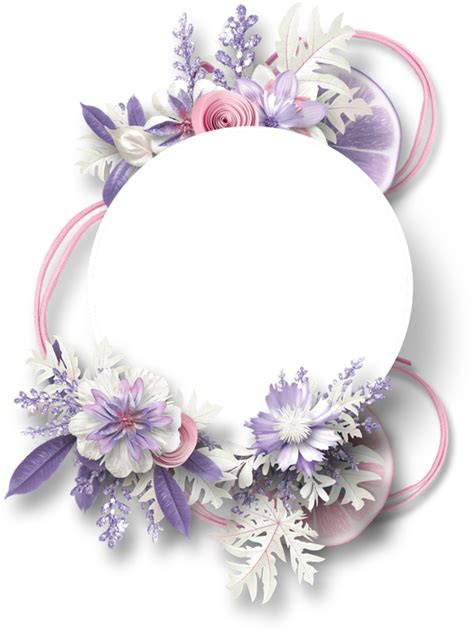 Download Floral Border Borders And Frames Borders Free Flower Purple Flower Border Png Hd