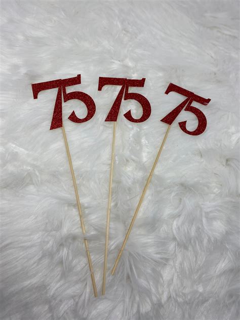 75th Birthday party decorations, 75th Birthday Centerpiece Sticks ...