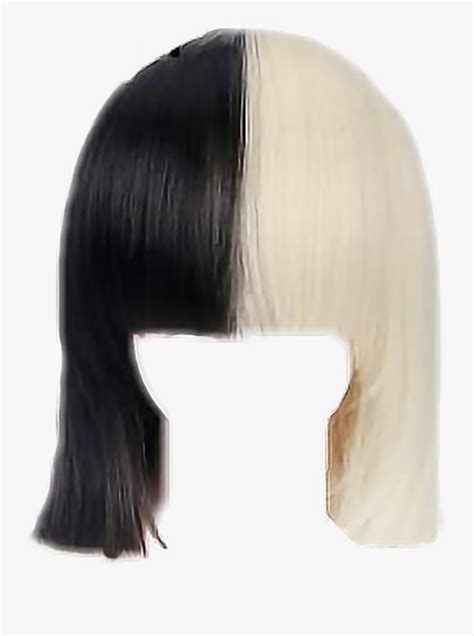 Hair Black White Blackandwhite Sia Wig Transparent Background Free