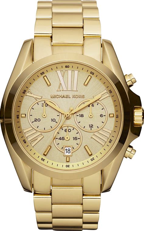 Michael Kors Mk5605 Bradshaw Gold Tone Chronograph Watch 43mm