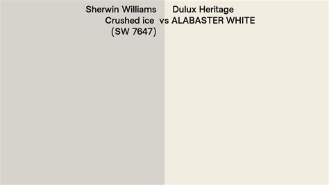 Sherwin Williams Crushed Ice SW 7647 Vs Dulux Heritage ALABASTER