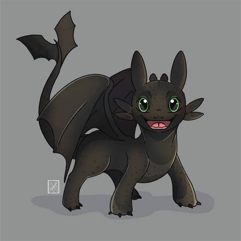 Toothless fan art by tidbitzwolfie on DeviantArt