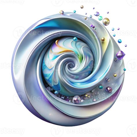 dramatic contemporary abstract water swirl pattern isolated