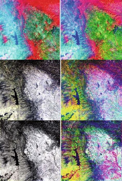 Decorrelation Stretch Of Visible Swir And Thermal Ir Images From Aster