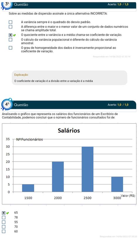 simulado análise 2022 estatística ead estacio Análise Estatística