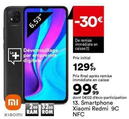 Promo Smartphone Xiaomi Redmi 9c Nfc Chez BUT ICatalogue Fr