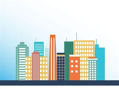 Premium Vector Modern City Skyline Illustration Template