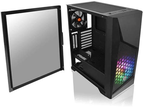 Thermaltake Ca 1p2 00m1wn 00 Commander G32 Tempered Glass Argb Black Spcc Steel Atx Mid Tower