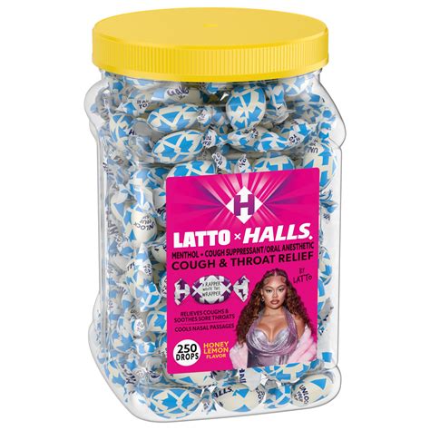 Halls Relief Honey Lemon Cough Drops, Latto Limited Edition, 250 Drops