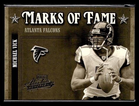 Playoff Absolute Memorabilia Mof Michael Vick Marks Of Fame