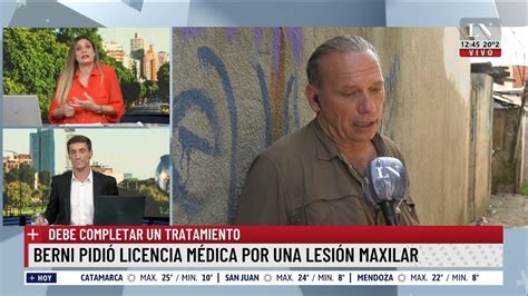 Sergio Berni pidió licencia médica por una lesión maxilar YouTube