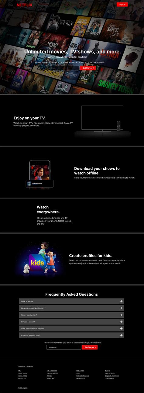 Netflix Landing Page On Behance