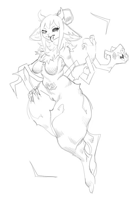 Rule 34 Anthro Breasts Featureless Breasts Female Hand On Hip Heart Tattoo Heterochromia Horns