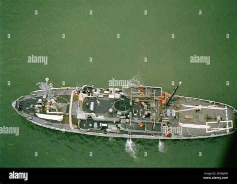 Overhead View Of USS Opportune ARS 41 On 1 November 1983 6430329