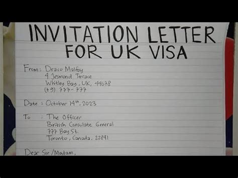 How To Write An Invitation Letter For Uk Visa Step By Step Guide