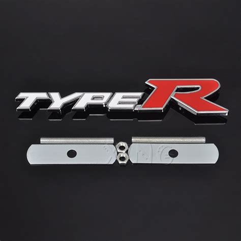 D Metal Car Front Grill Emblem Auto Grille Badge For Honda Type R