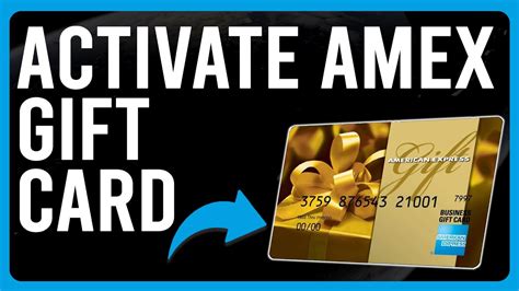 How To Activate American Express Amex Gift Card How To Unlock Set