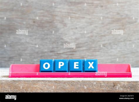 Tile Letter On Red Rack In Word Opex Abbreviation Of Operating Expense