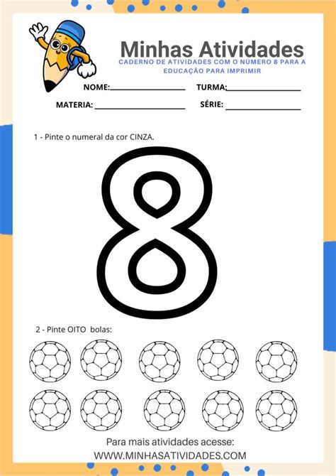 Atividade Com O Número 8 - Atividades De Matemática Com O Número 8