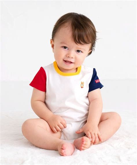 HOT BISCUITSホットビスケッツのEveryday Seriesワンポイント 半袖ボディシャツロンパース WEAR